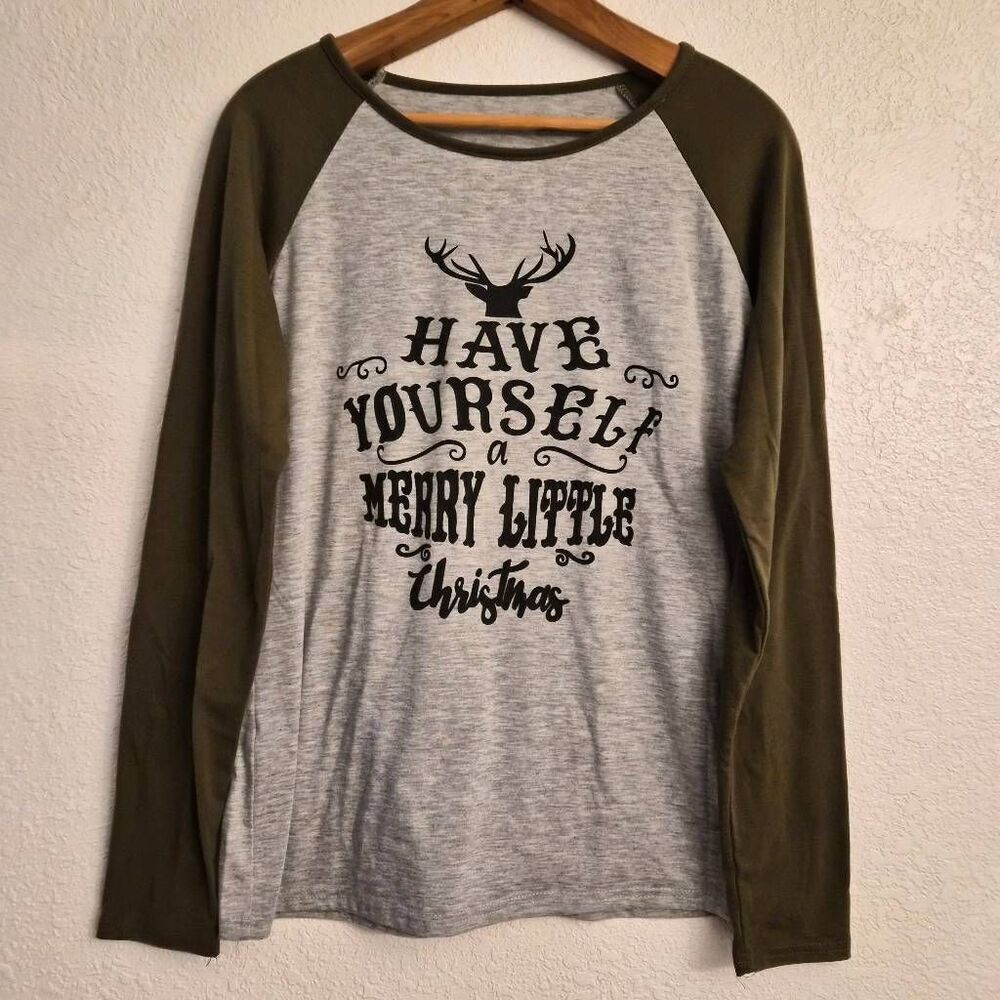 Have Yourself a Merry Little Christmas Long-sleeve Comfy Stretchy Flattering Top